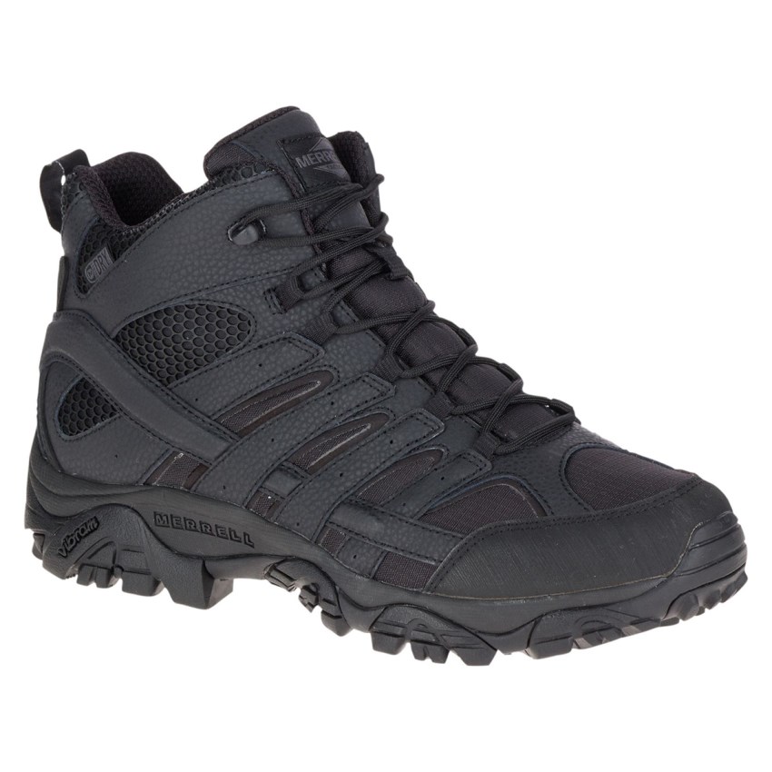 Bottes de Securite Merrell Moab 2 Mid Tactical Waterproof Noir Femme | Z.V.LQRN